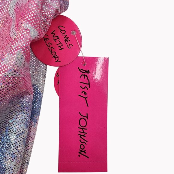 Betsey Johnson Girls Size 12 UPF 40 Swimsuit with Jelly Sun Visor New - Picture 3 of 8